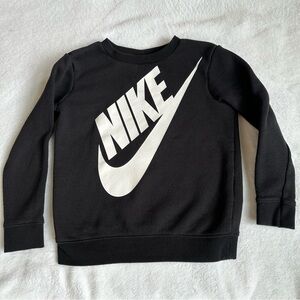 Boys Nike Black Sweater with white Nike logo